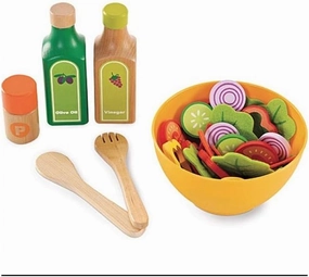 Hape Garden Salad Kitchen Playset | Award Winning Wooden Pretend Play Food Set for Kids, Salad Ingredients and Accessories for Healthy Eating Habits