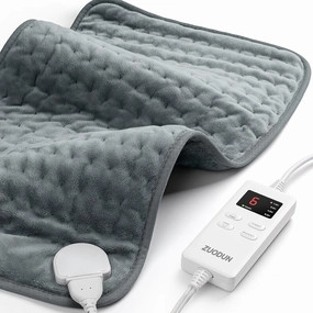 Heating Pad for Back Pain Relief, ZUODUN Electric Heating Pads for Cramps with Auto Shut Off & 6 Heat Levels, Moist Heat Therapy, Machine Washable, LED Controller, Gifts for Women, Men