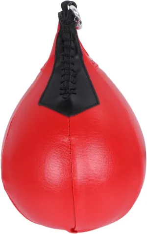 HEMOTON 1Pc Professional Pear Shape Boxing Speed Ball for Punching Training High Elastic Response Agility Workout Equipment Durable with Reinforced Seams Red Color