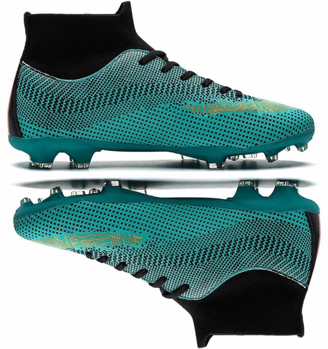 HESBITEUL Soccer Cleats Lightweight Durable: Firm Ground Football Shoes