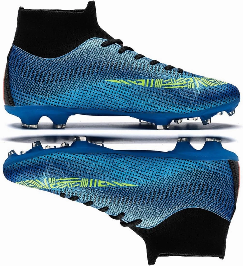 HESBITEUL Soccer Cleats Lightweight Durable: Firm Ground Football Shoes