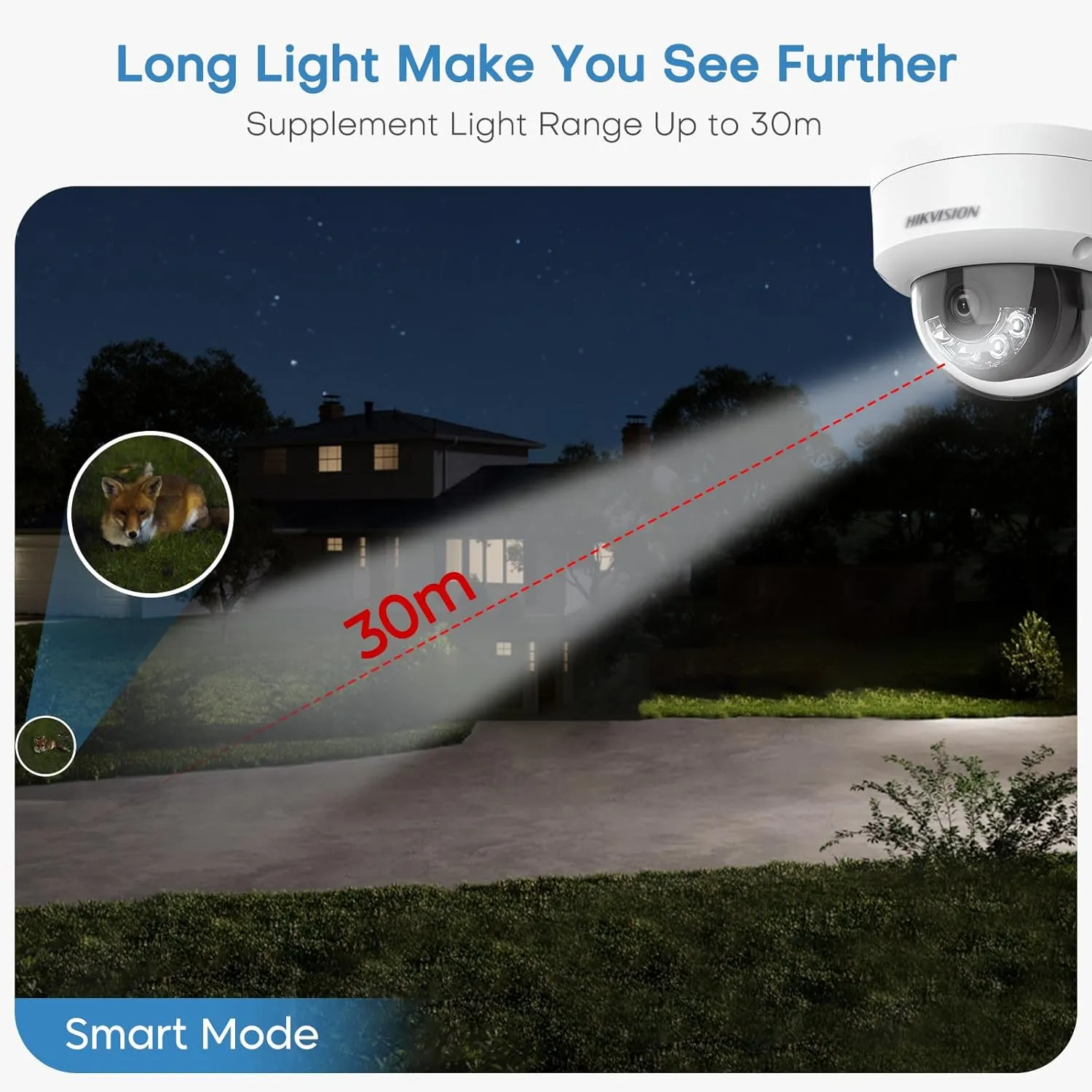 HIKV DS-2CD2183G2-LI 2.8mm 4K 8MP ACU-Sense Dome PoE IP Camera with Smart Hybrid Light, AI VCA, Human/Vehicle Detection, 98ft Smart Night Color, Metal, Upgrade DS-2CD2183G2-I, Compatible for Hikvision