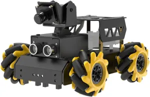 HIWONDER Raspberry Pi 5 AI Vision Robot Car Kit, Mecanum Wheels, 2DOF HD Camera, Python Programming, Open Source DIY Robot Kit for Teens (Without Raspberry Pi Board)
