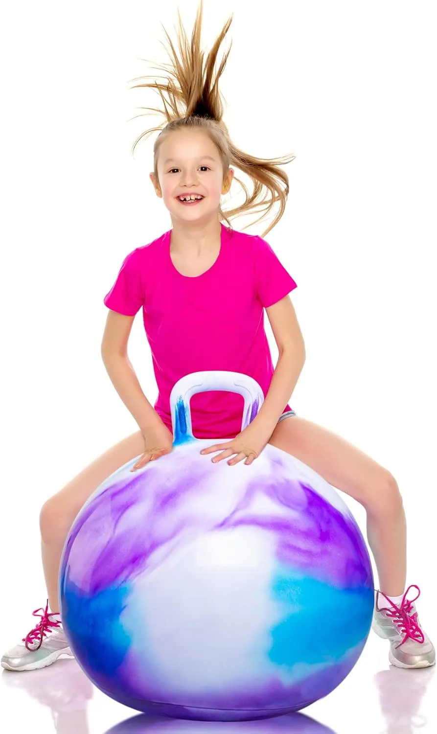 Hopper Balls for Kids 3-6, 18 Inches Bouncy Ball with Handle, 18" Inflatable Bouncing Hopper, 45cm Jumping Toys, Garden Hopping Toys Girls Boys Gifts