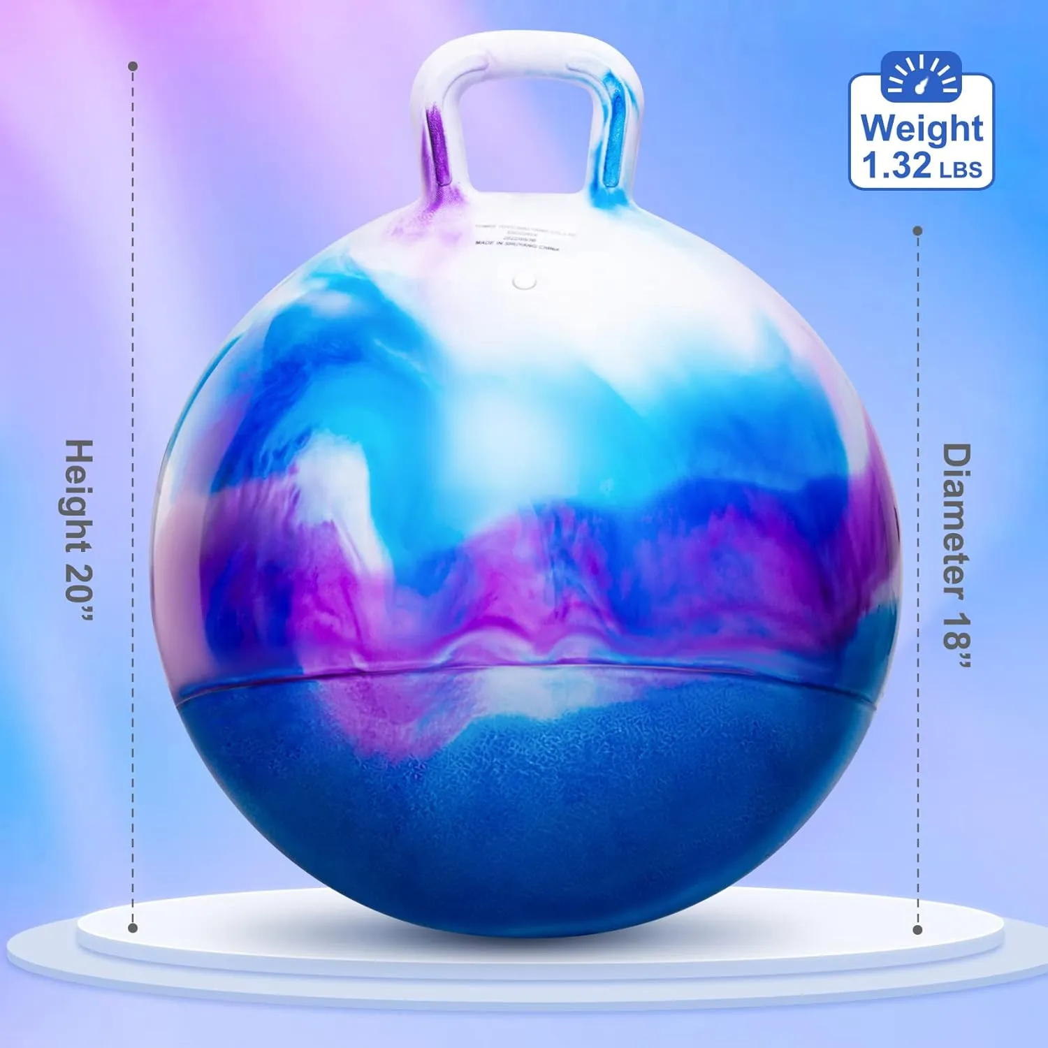 Hopper Balls for Kids 3-6, 18 Inches Bouncy Ball with Handle, 18" Inflatable Bouncing Hopper, 45cm Jumping Toys, Garden Hopping Toys Girls Boys Gifts