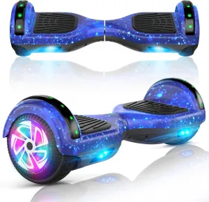 Hoverboard, 6.5" Two Wheel Hoverboard with Bluetooth and Lights, Hoverboard for Kids Ages 6-12