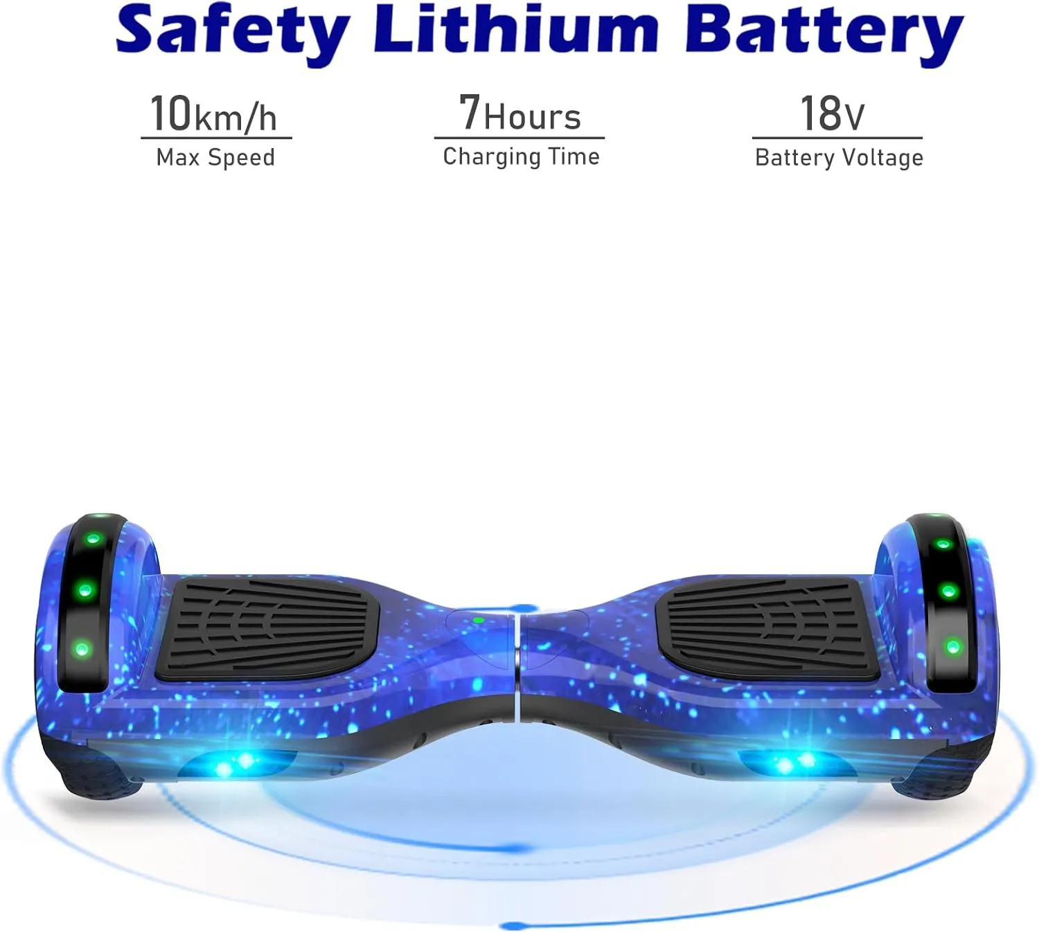 Hoverboard, 6.5" Two Wheel Hoverboard with Bluetooth and Lights, Hoverboard for Kids Ages 6-12
