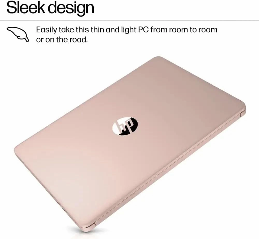 HP 14" Laptop, Microsoft 365, Copilot AI, 32GB RAM, 1.1TB Storage (128GB UFS with Skyerd 1TB Portable SSD),13th Gen 4 Cores Intel Processor, Wi-Fi 6, Long Battery, Rose Gold,Win 11 Home