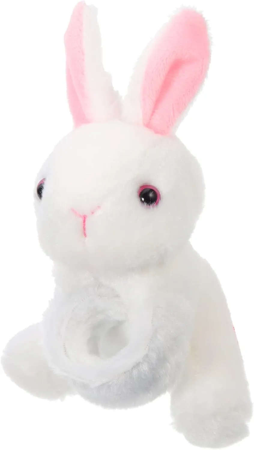Hug Animal Slap Bracelet for Party Favors Stuffed Animals Huggers Slap Bracelets Plush Toy Childrens Day Gift(Bunny)