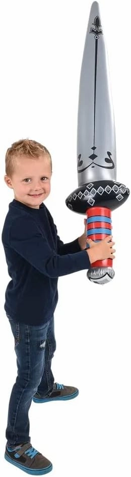 Huge 42" Silver Inflatable Sword - Stylish and Colorful Inflate Great for Carnivals and Parties