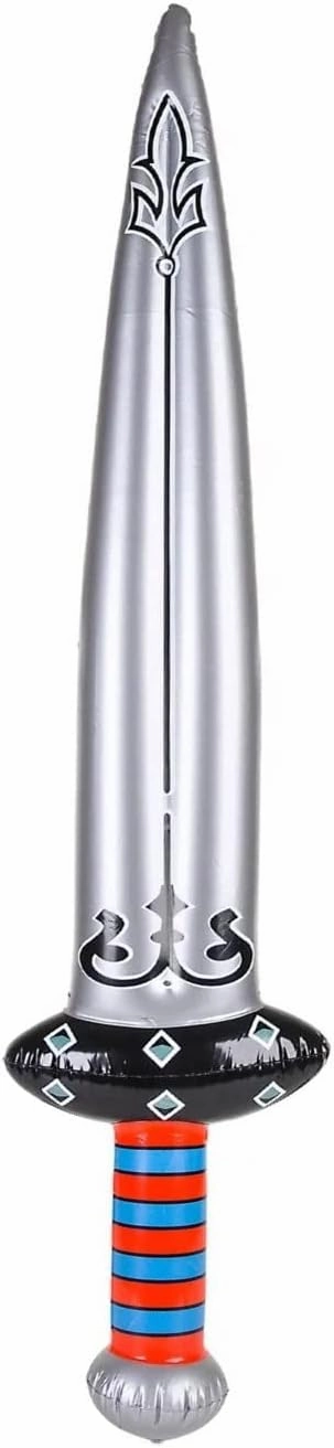 Huge 42" Silver Inflatable Sword - Stylish and Colorful Inflate Great for Carnivals and Parties