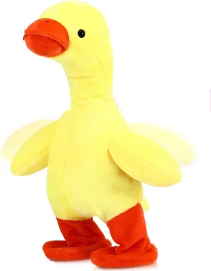 HyDren 12" Quacking Duck Talking Stuffed Animal Repeats What You Say Walking Duck Electric Interactive Animated Toy Waving Speaking Plush Gift for Boys Girls Easter