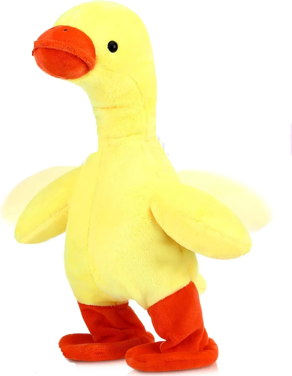 HyDren 12" Quacking Duck Talking Stuffed Animal Repeats What You Say Walking Duck Electric Interactive Animated Toy Waving Speaking Plush Gift for Boys Girls Easter
