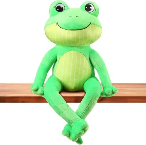 HyDren 28 Inch Frog Stuffed Animal Green Frog Plush Toy Soft Cute Sitting Plushie with Long Leg Home Sofa Decor for Kids Boys Girls Children Birthday Gifts