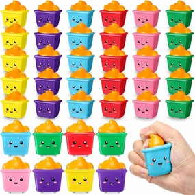 HyDren 12 Pcs Dumpster Stress Ball Bulk Funny Fire Stress Relief Gifts for Adults Employee Appreciation Gifts Foam Fidget Toys Desk Accessories for Team, Coworker, Teacher, Students