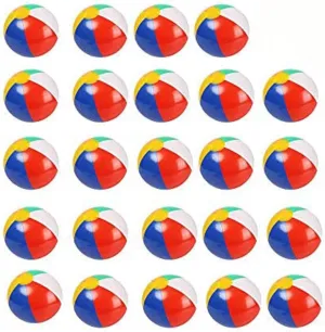Inflatable Beach Balls (24 Pack), 10" Rainbow Beach Balls Pool Party Balls Bulk Beach Balls Toys for Pool Party Favors Summer Water Toys for Kids.