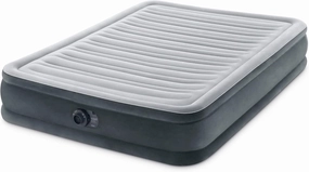 Intex Mid-Rise Air Mattress Bed with Built-in Pump, Dura-Beam Deluxe Comfort Plush, Full - Portable Luxury Travel Airbed for Adults, Camping, Guests