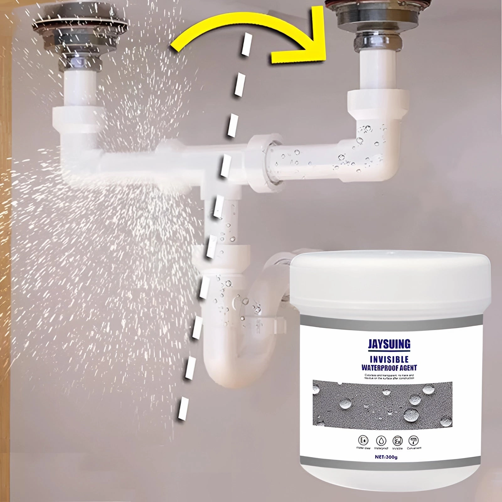 Invisible Quick Leak Stop: Clear Waterproof Sealant for Tiles & Joints