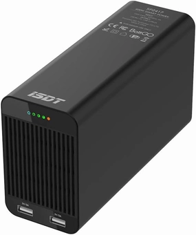 ISDT SP2417 400W 17A Smart Power Supply Adapter Power Station RC Battery Balance Charger 1 DC Port and 2 USB Charging Output Ports for Travel Camping Emergency LiPo/Life/Li-ion/NiMH/Nicd Batterry