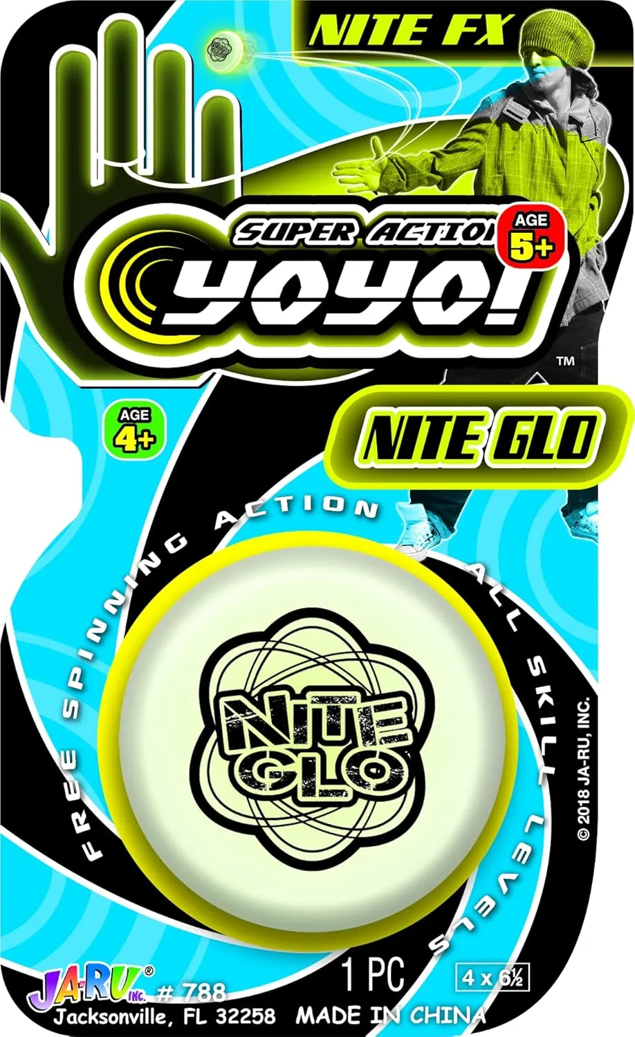 JA-RU Glow in The Dark Yoyo (8 Units) Responsive Yo Yo for Kids Fidget Toy Pack. Beginners & Professional Yoyo. 90s Toys Nostalgia. Bulk Party Favor, Birthday Goodie Bag. 788-8p