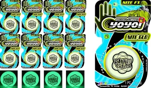JA-RU Glow in The Dark Yoyo (8 Units) Responsive Yo Yo for Kids Fidget Toy Pack. Beginners & Professional Yoyo. 90s Toys Nostalgia. Bulk Party Favor, Birthday Goodie Bag. 788-8p