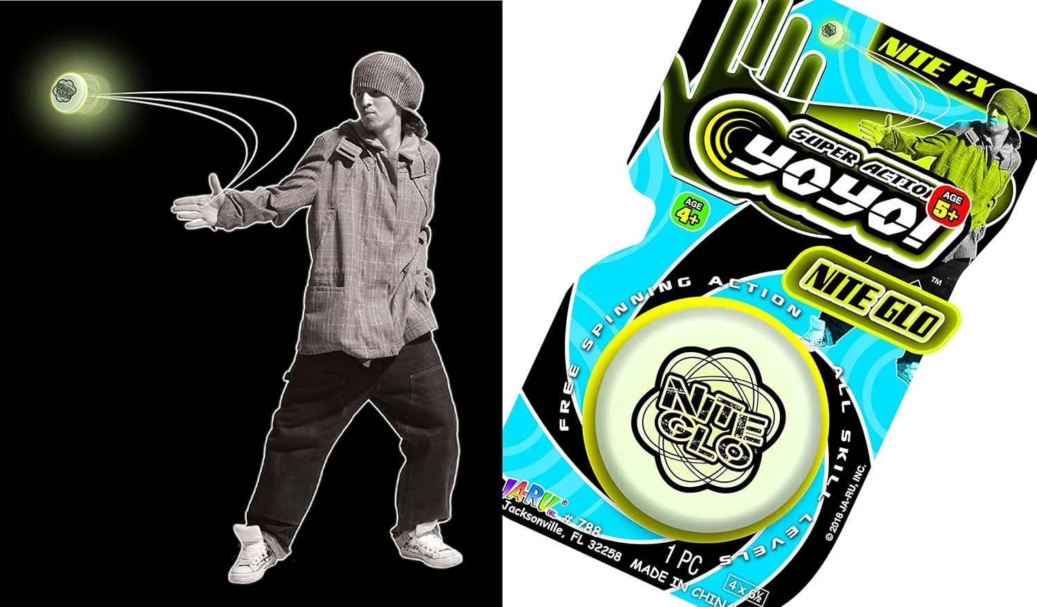 JA-RU Glow in The Dark Yoyo (8 Units) Responsive Yo Yo for Kids Fidget Toy Pack. Beginners & Professional Yoyo. 90s Toys Nostalgia. Bulk Party Favor, Birthday Goodie Bag. 788-8p