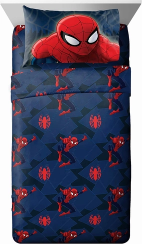 Jay Franco Marvel Spiderman 'Saving The Day' Microfiber 3 Piece Twin Sheet Set