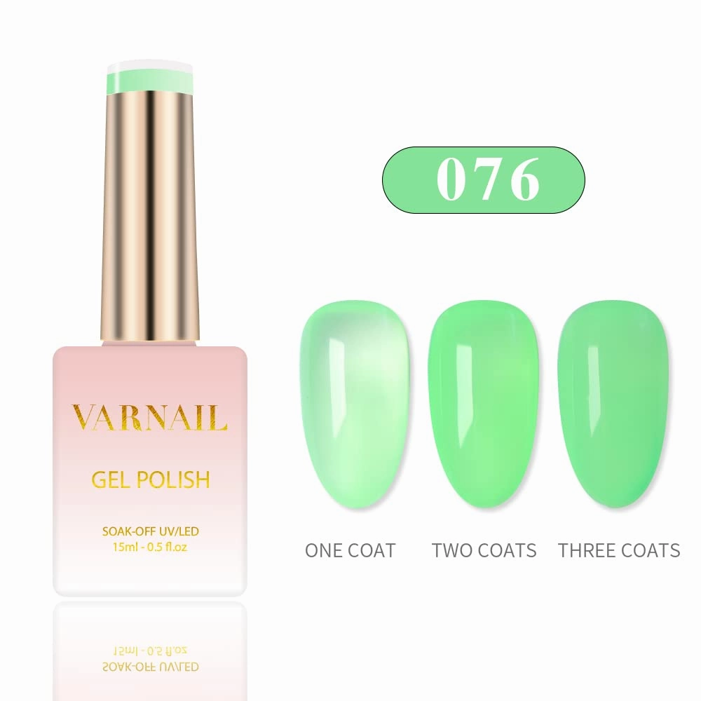 Jelly Land Jelly Gel Nail Polish Kit 6 Colors 15 ml, Translucent Colorful Sheer Gel Polish, Salon Quality Soak off UV Light Gel Nail Polish Set
