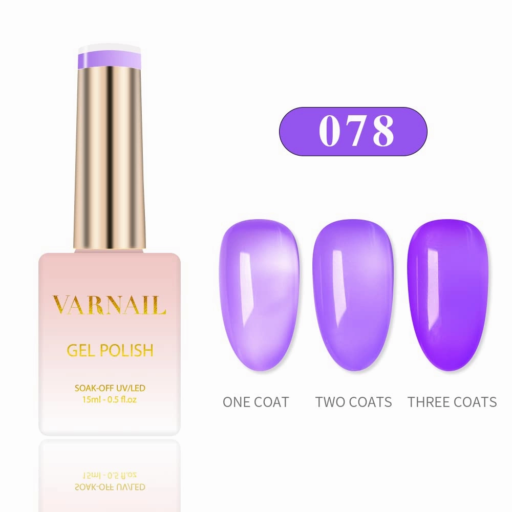Jelly Land Jelly Gel Nail Polish Kit 6 Colors 15 ml, Translucent Colorful Sheer Gel Polish, Salon Quality Soak off UV Light Gel Nail Polish Set