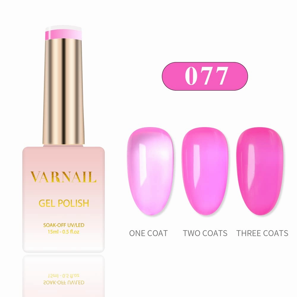 Jelly Land Jelly Gel Nail Polish Kit 6 Colors 15 ml, Translucent Colorful Sheer Gel Polish, Salon Quality Soak off UV Light Gel Nail Polish Set