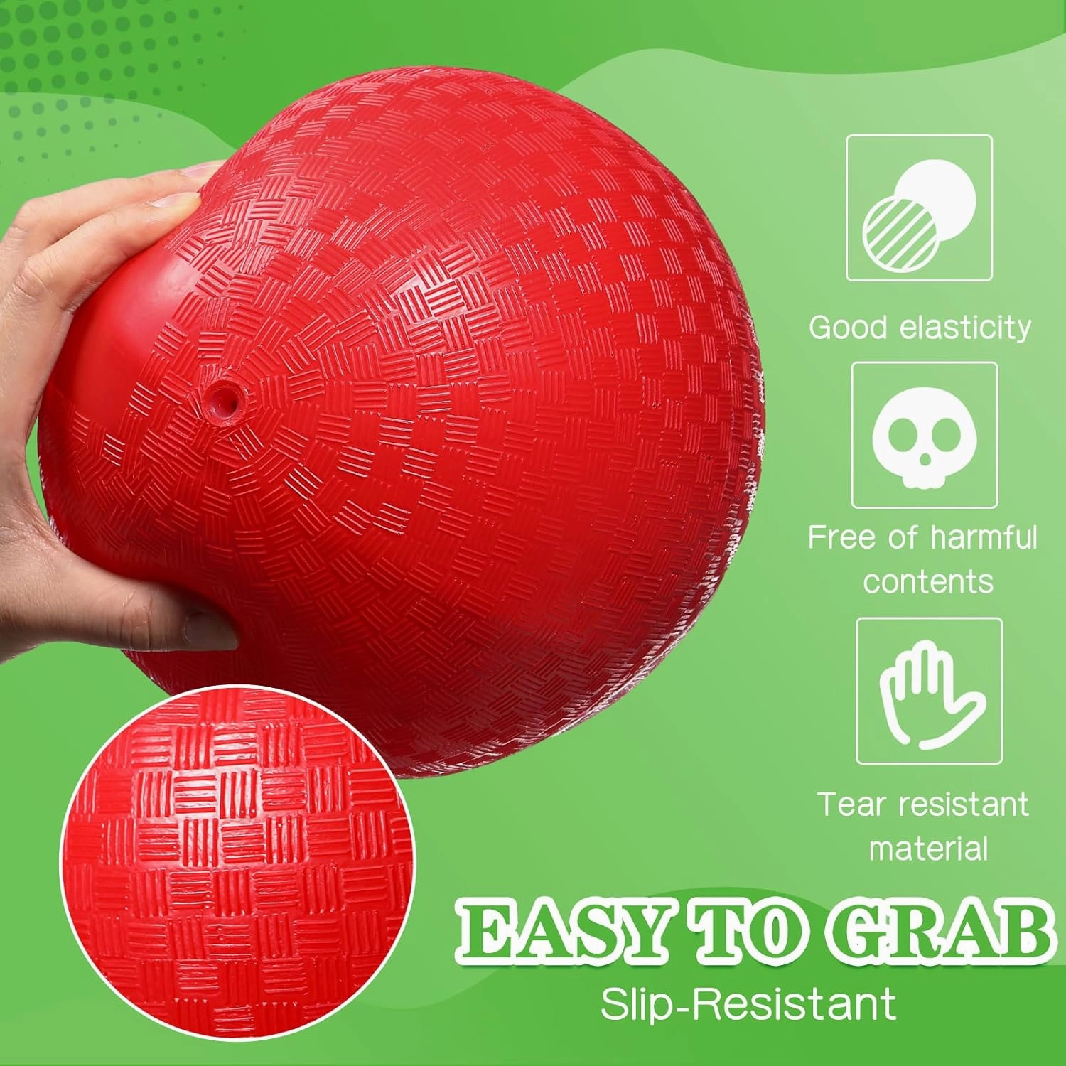 Jerify 40 Pack 8.5 inch Playground Balls Bulk Colorful Inflatable Bouncy Dodgeball Handball Kickball for Kids Adults Ball Games, Gym, Camps, Picnic,Beach, School,Indoor and Outdoor Games