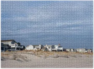 Jigsaw Puzzles 500 Pieces for Adult Beach Houses Avalon New Jersey Puzzle Game for Family Wooden Puzzle Toy Educational Games Puzzles for Home Decor