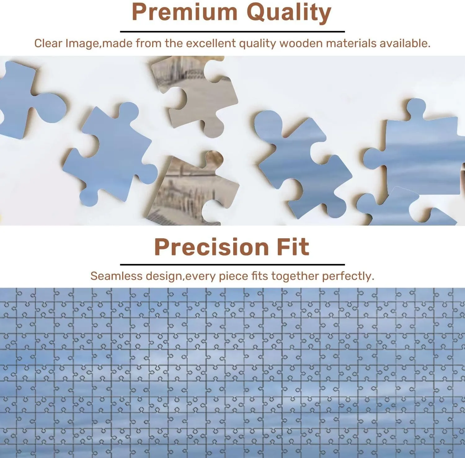 Jigsaw Puzzles 500 Pieces for Adult Beach Houses Avalon New Jersey Puzzle Game for Family Wooden Puzzle Toy Educational Games Puzzles for Home Decor