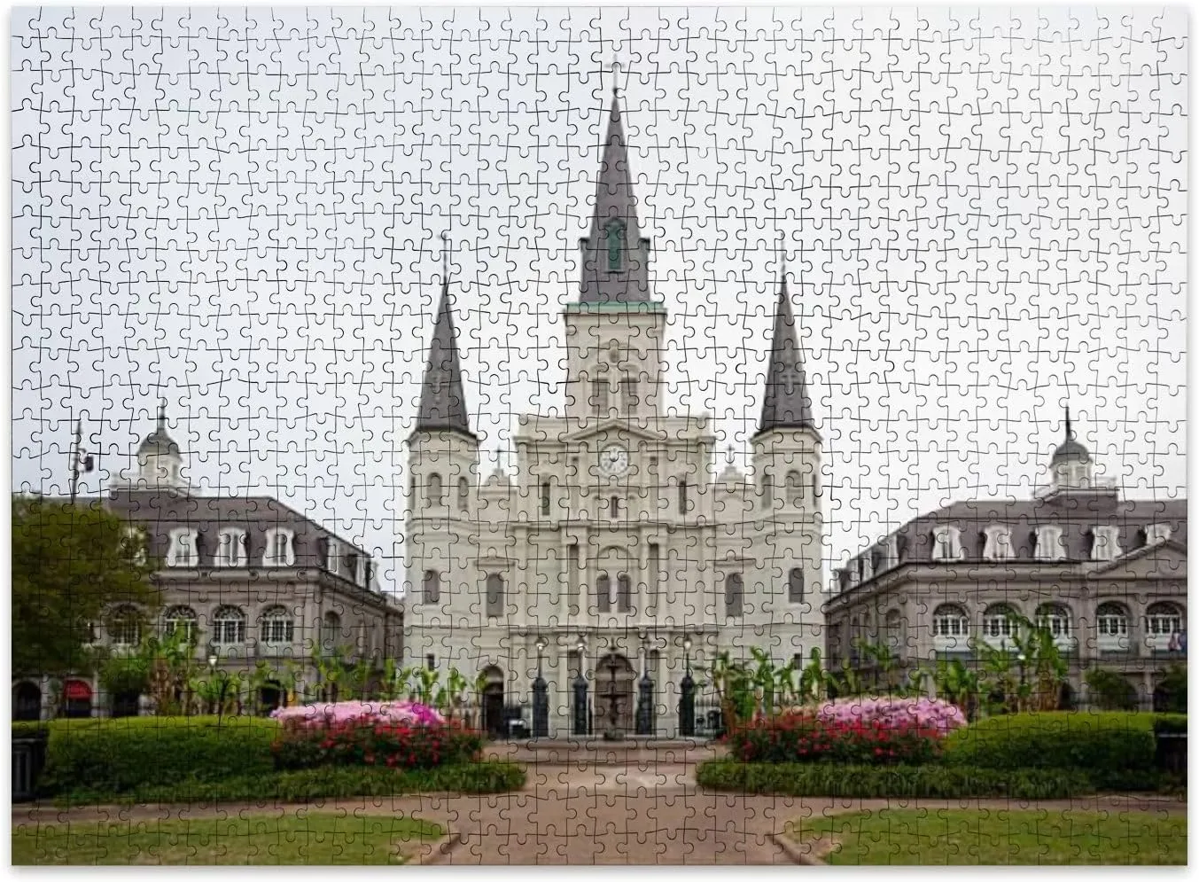 Jigsaw Puzzles 500 Pieces for Adult Jackson Square New Orleans Puzzle Game for Family Wooden Puzzle Toy Educational Games Puzzles for Home Decor