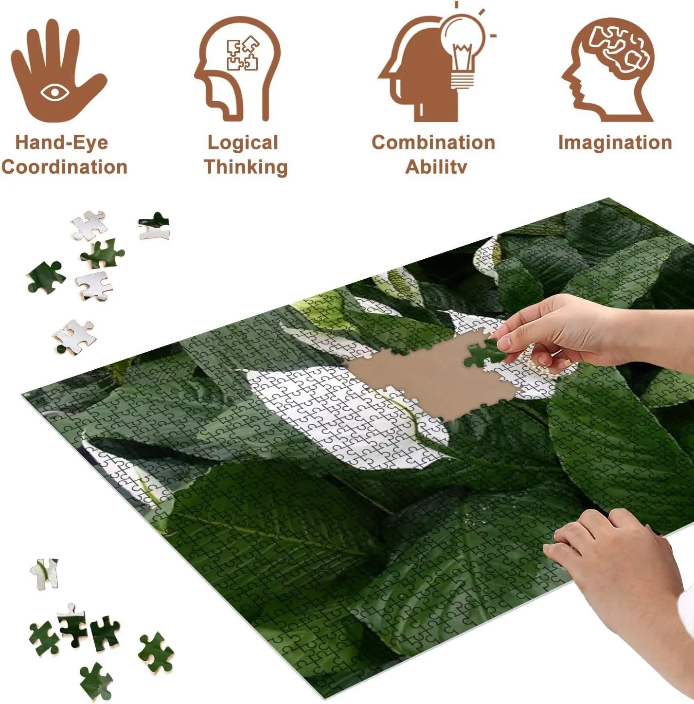 Jigsaw Puzzles 500 Pieces for Adult Lilies Puzzle Game for Family Wooden Puzzle Toy Educational Games Puzzles for Home Decor