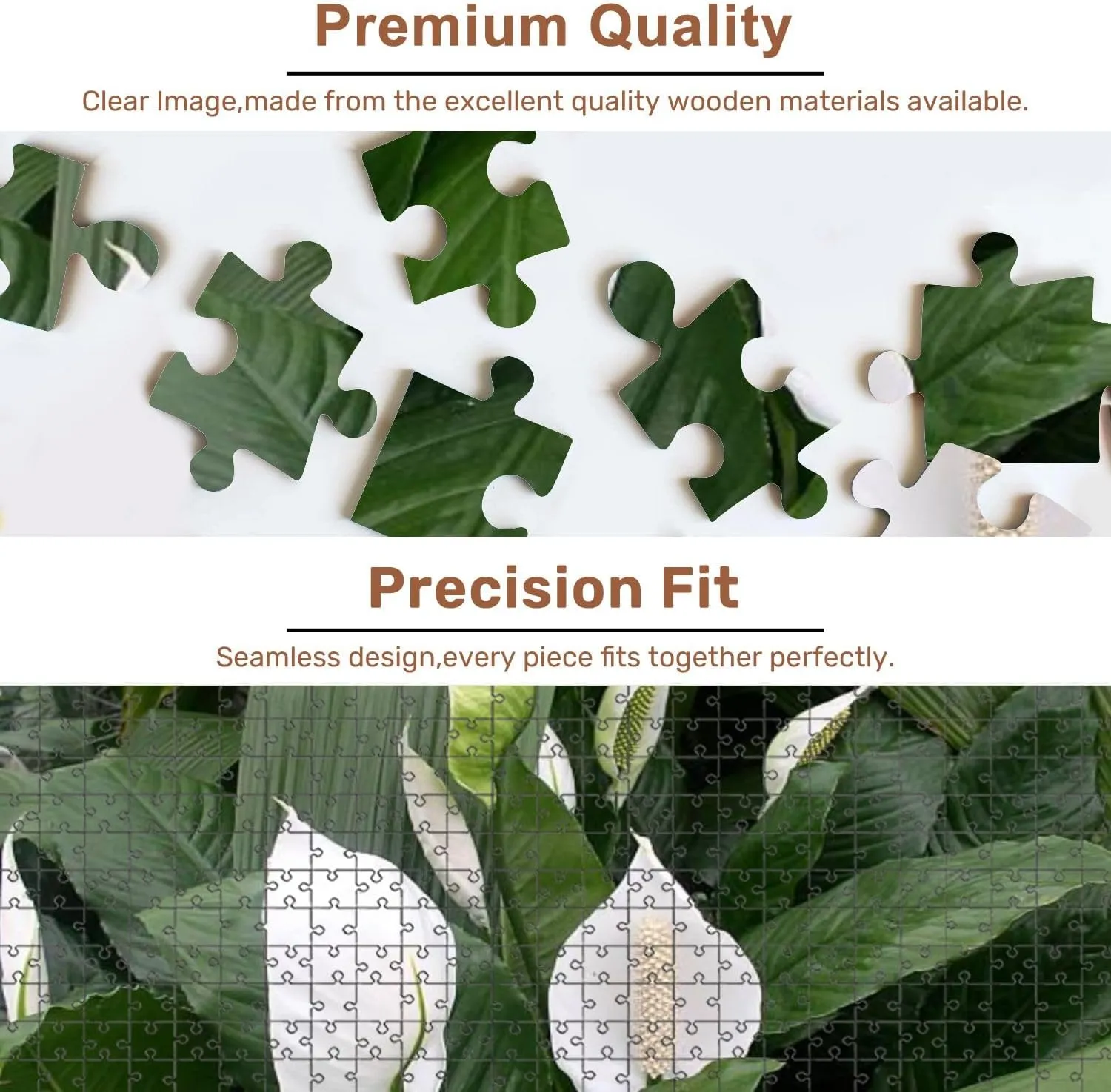 Jigsaw Puzzles 500 Pieces for Adult Lilies Puzzle Game for Family Wooden Puzzle Toy Educational Games Puzzles for Home Decor