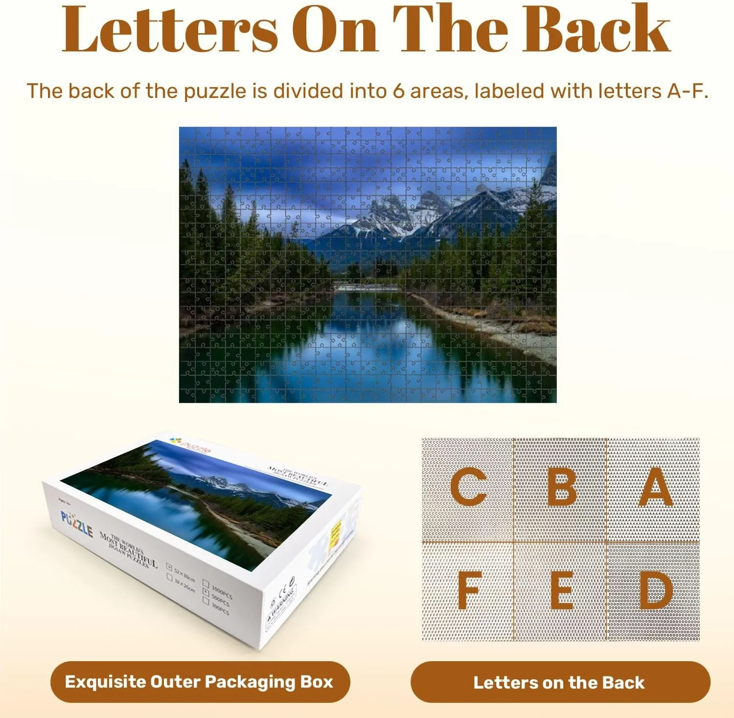Jigsaw Puzzles 500 Pieces for Adult Long Exposure Mountain River View Canmore Puzzle Game for Family Wooden Puzzle Toy Educational Games Puzzles for Home Decor