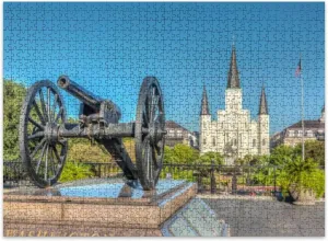 Jigsaw Puzzles 500 Pieces for Adult Saint Louis Cathedral New Orleans Puzzle Game for Family Wooden Puzzle Toy Educational Games Puzzles for Home Decor