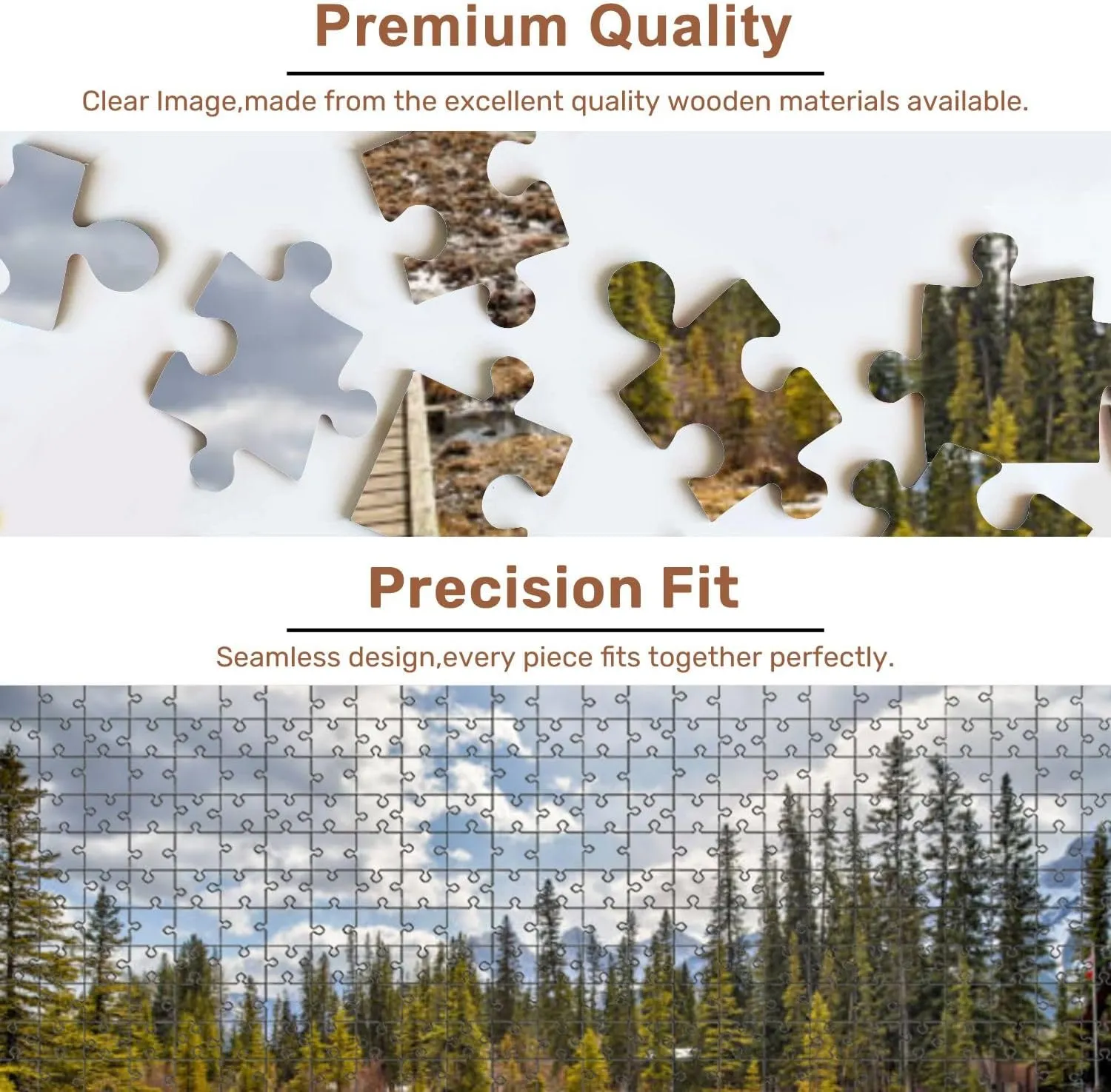 Jigsaw Puzzles 500 Pieces for Adult Views Three Sisters Surrounding Rocky Mountains Along Policeman s Puzzle Game for Family Wooden Puzzle Toy Educational Games Puzzles for Home Decor