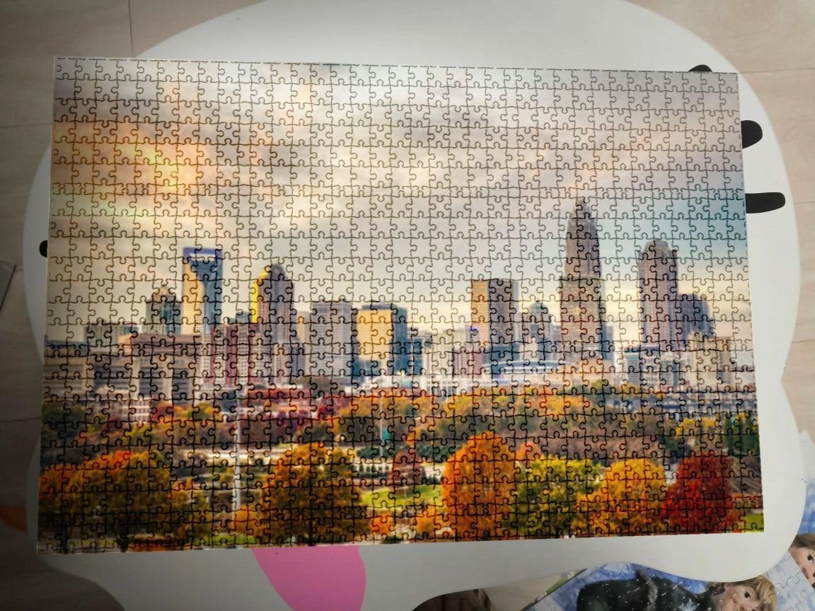 Jigsaw Puzzles 1000 Pieces for Adult Fall Charlotte NC Puzzle Game for Family Wooden Puzzle Toy Educational Games Puzzles for Home Decor