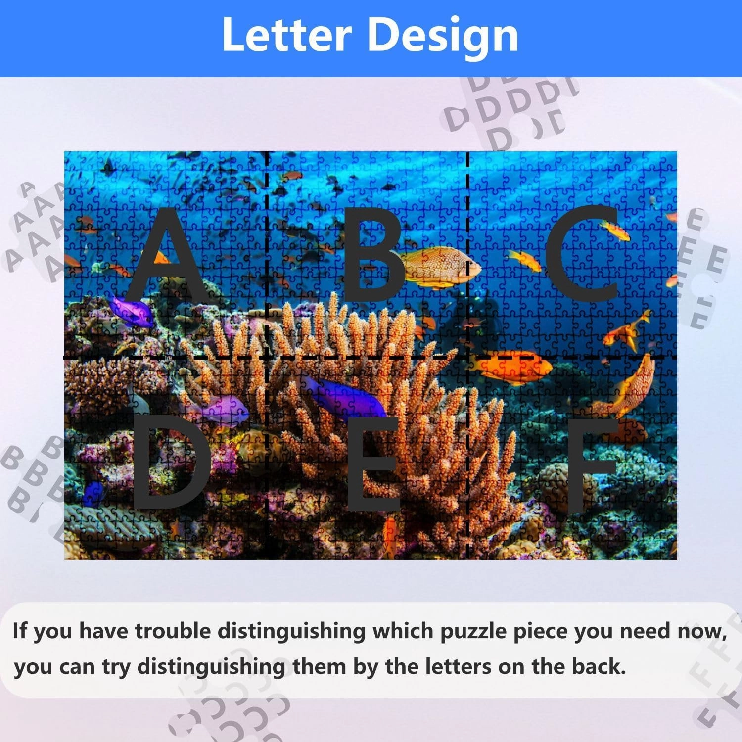 Jigsaw Puzzles 1000 Pieces for Adult Reefscape Hard Corals Tropical Fish Barrier Puzzle Game for Family Wooden Puzzle Toy Educational Games Puzzles for Home Decor