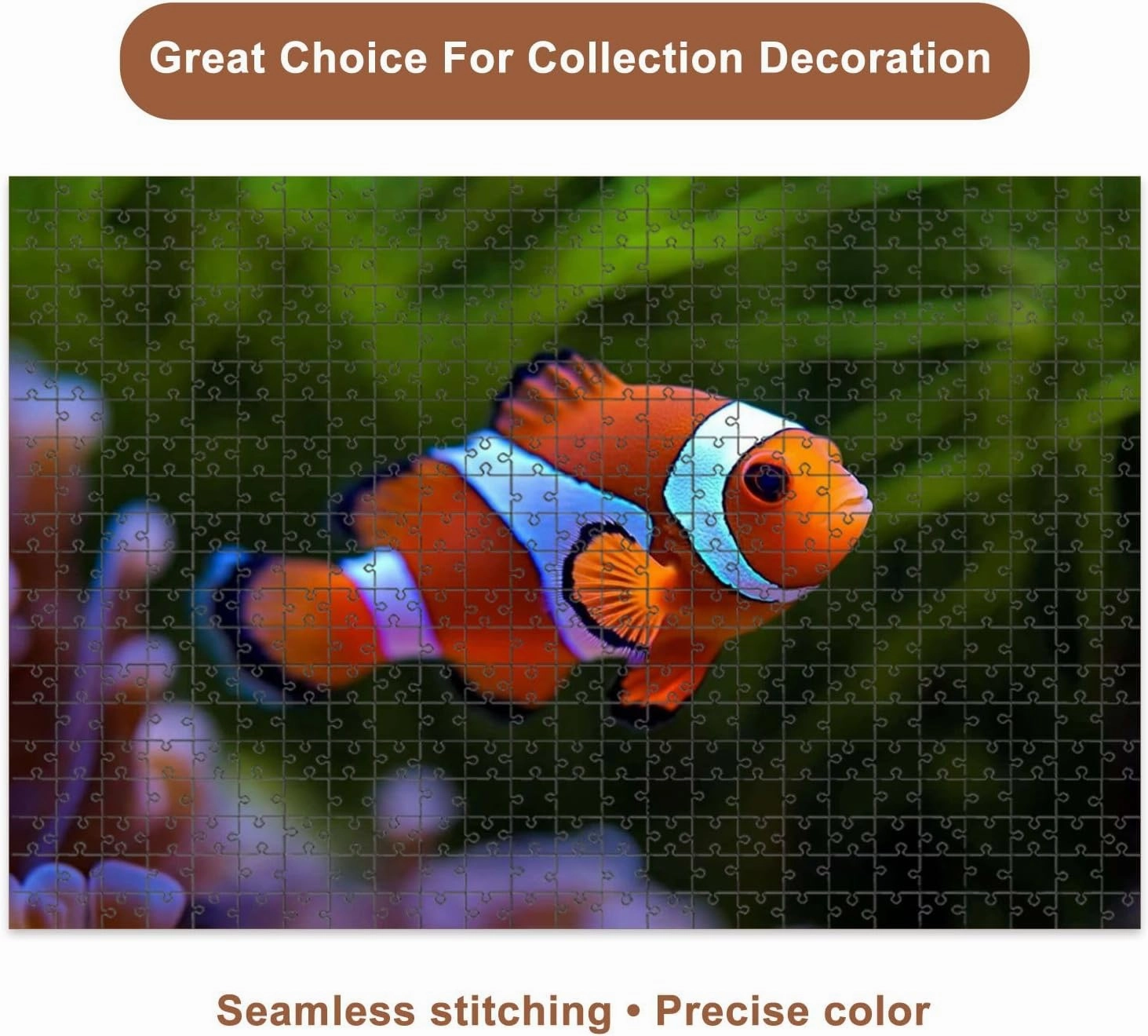 Jigsaw Puzzles 500 Pieces for Adult Fish Nature Sea Underwater Puzzle Game for Family Wooden Puzzle Toy Educational Games Puzzles for Home Decor