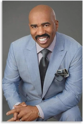 JINGQEI American Television Hosts Steve Harvey Poster Canvas Wall Art (2) Posters For Room Aesthetic And DecorPoster For Living Room Bedroom Office Decor20x30inch(50x75cm)