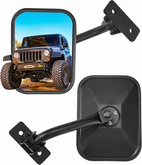 JOYTUTUS Mirrors Doors Off Compatible with Wrangler TJ JK JKU 1997-2018, Easy-Install Quick Release Side View Mirrors, No Vibrate & Wobble, Not Fit Doors On