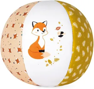 KALOO - Mon Ballon Cabbage Fox - 10 cm - Baby Toy - Soft Ball for Children with Illustrations - Develops Gripping and Imagination - From 6 Months, K221500