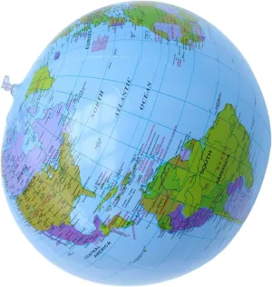 KAYNO 1Pc Globe Beach Ball Blow Up World Globe Inflatable Globe Beach Ball Earth Beach Ball Topographic Map Globes PVC Giant Globe Beach Ball Pools and Water Toys for Geography Supplies