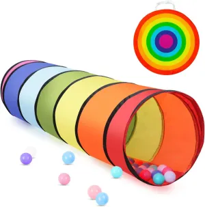 Kids Tunnel for Toddlers 1-3 Play Tent, 6ft Colorful Pop Up Tunnel to Crawl Tunnel for Toddlers 3 Year Baby or Dog Cat Pets, Foldable Gift for Boys & Girls in Indoor & Outdoor Games