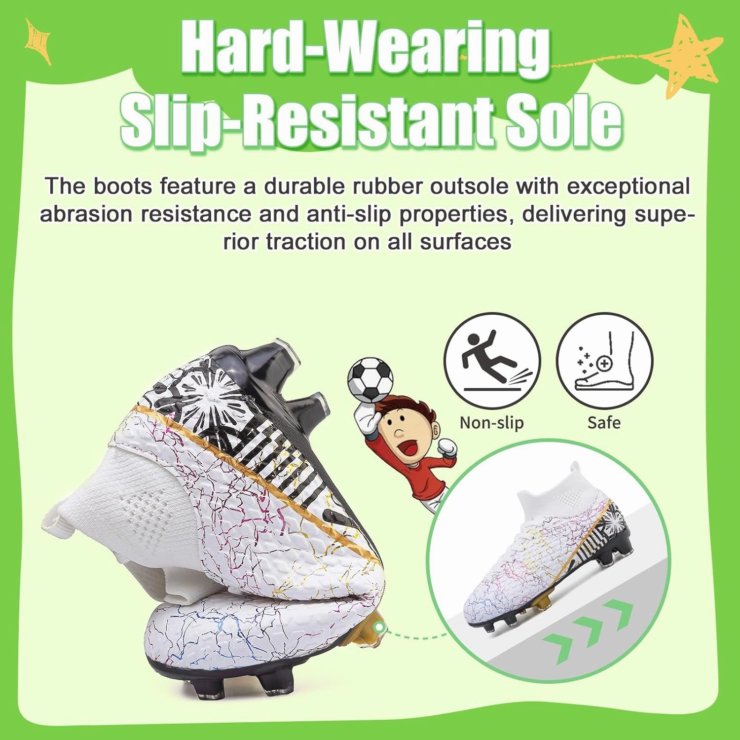 Kids Soccer Cleats Soccer Shoes for Boys Girls Football Turf Shoes Kids