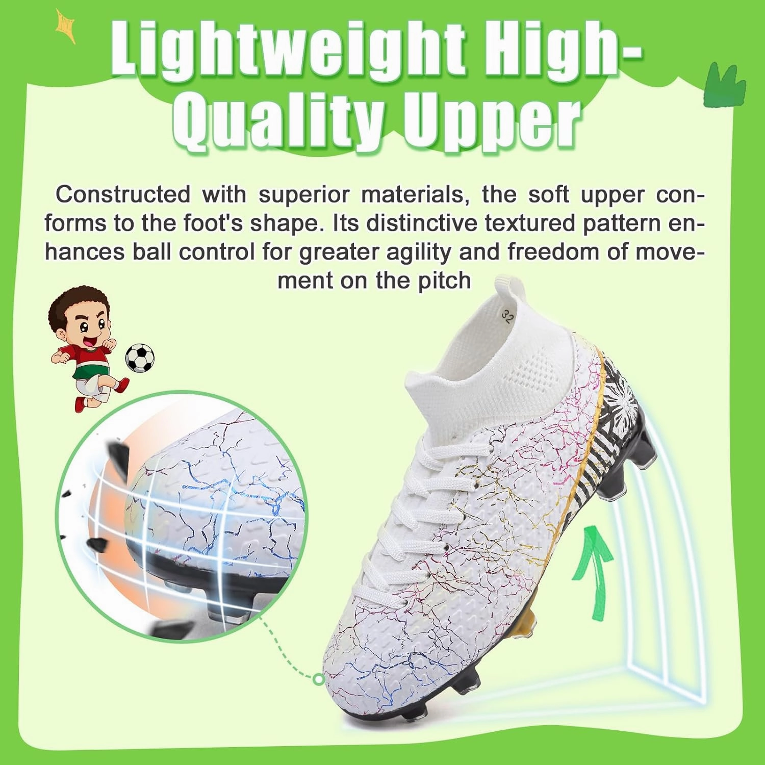 Kids Soccer Cleats Soccer Shoes for Boys Girls Football Turf Shoes Kids
