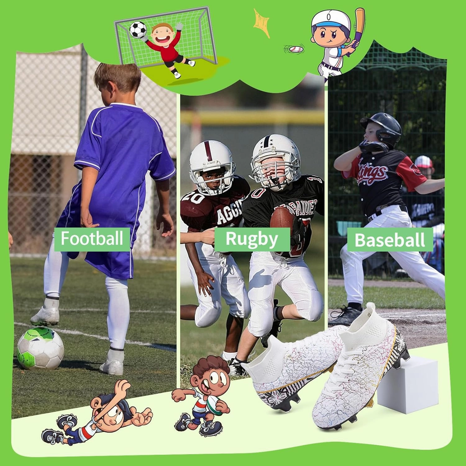 Kids Soccer Cleats Soccer Shoes for Boys Girls Football Turf Shoes Kids
